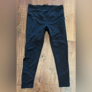 Ivivva by lululemon girls leggings sz 14 black silver logo